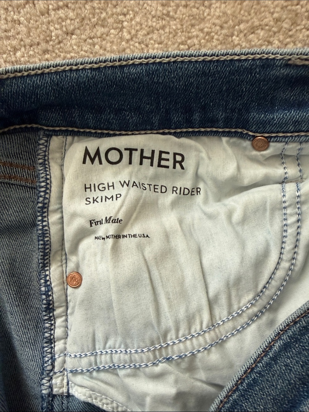 MOTHER High Waisted Rider Skimp - Picture 5 of 6